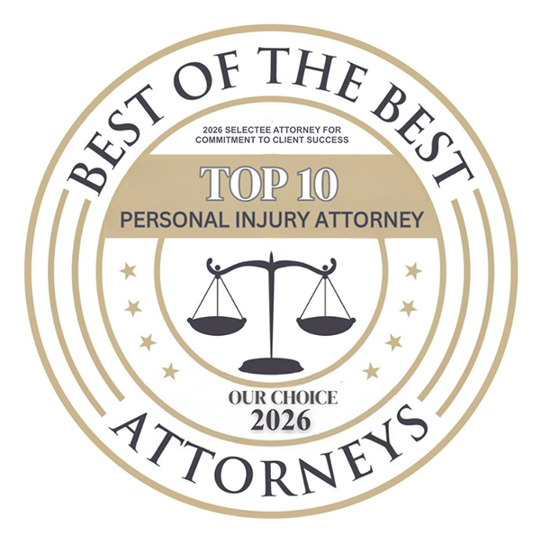 Best of the Best Attorneys | 2026 Selectee Attorney for Commitment to Client Success | Top 10 Personal Injury Attorney | Our Choice 2026